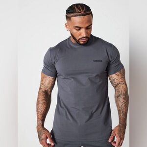 VANQUISH ESSENTIAL DENIM BLUE SLIM FIT SHORT SLEEVE T SHIRT - XL